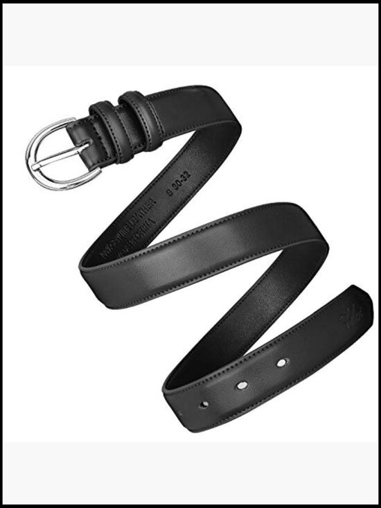 Genuine Leather Dress Belt with Single Prong Buckle main image 6